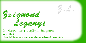 zsigmond leganyi business card