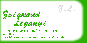 zsigmond leganyi business card